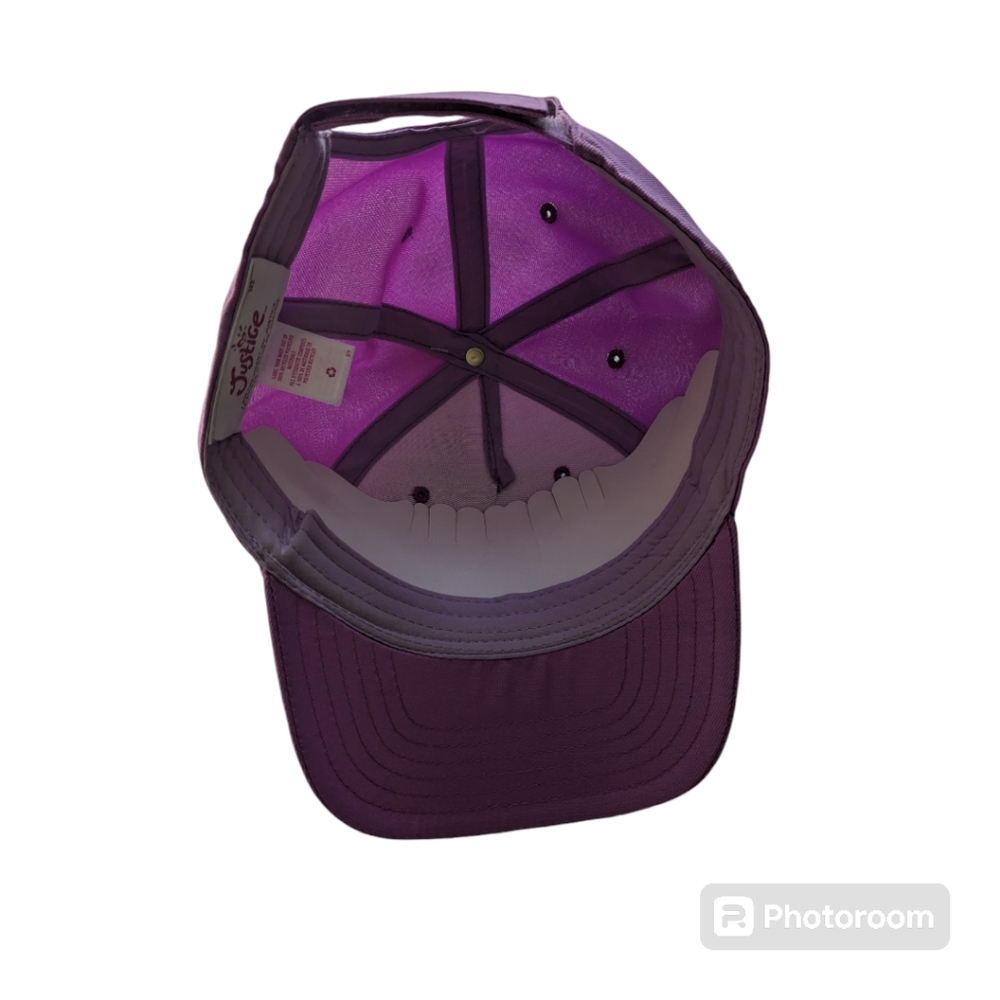 Justice Baseball Hat/Cap. Purple (changes color in the sun). Adjustable. NWT - Picture 7 of 12